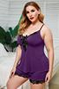 Picture of PLUS SIZE LACE TRIM PYJAMA SET